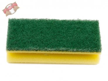 10 Stk. Griffschwämme Putzschwämme Schwämme 15x7,5x4,5 cm gelb/grün